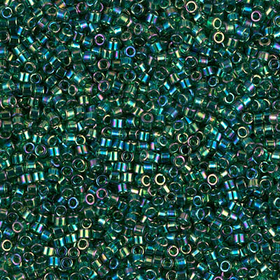 5 Grams of 11/0 Miyuki DELICA Beads - Transparent Emerald AB