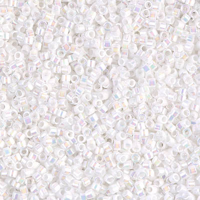 5 Grams of 11/0 Miyuki DELICA Beads - White Pearl AB