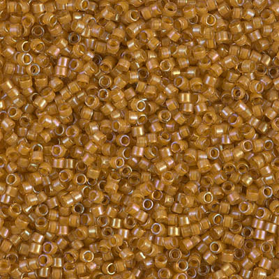 5 Grams of 11/0 Miyuki DELICA Beads - Goldenrod Lined Topaz AB