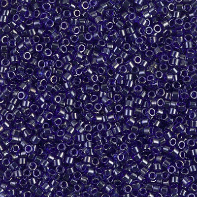 5 Grams of 11/0 Miyuki DELICA Beads - Transparent Cobalt Luster