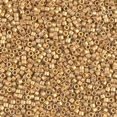 5 Grams of 11/0 Miyuki DELICA Beads - Matte 24kt Gold Plated