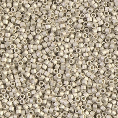 5 Grams of 11/0 Miyuki DELICA Beads - Matte Galvanized Silver