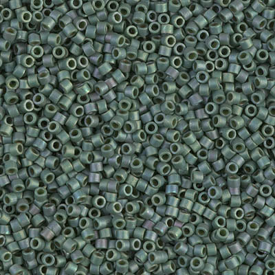 5 Grams of 11/0 Miyuki DELICA Beads - Matte Metallic Sage Green Luster