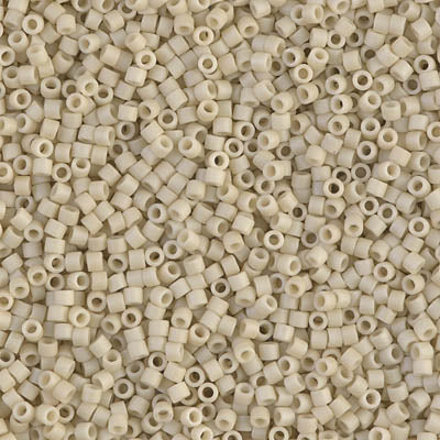 5 Grams of 11/0 Miyuki DELICA Beads - Matte Opaque Bone Luster