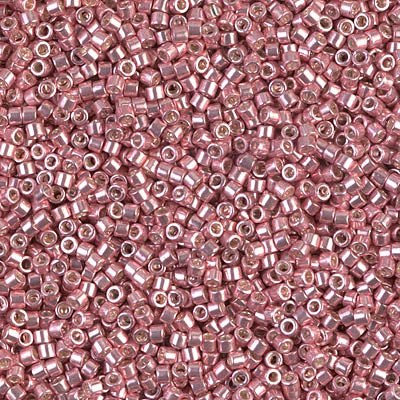 5 Grams of 11/0 Miyuki DELICA Beads - Galvanized Pink Blush