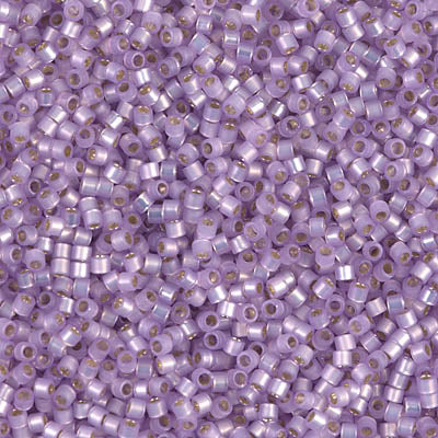 5 Grams of 11/0 Miyuki DELICA Beads - Dyed Lilac Silverlined Alabaster