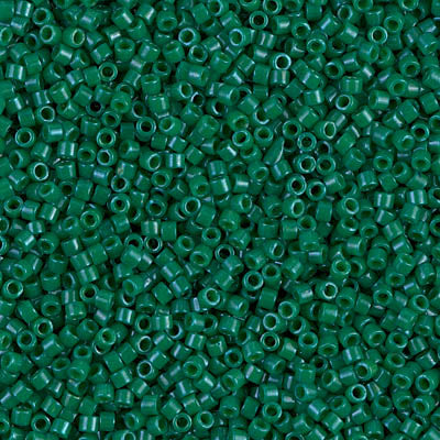 5 Grams of 11/0 Miyuki DELICA Beads - Dyed Opaque Green
