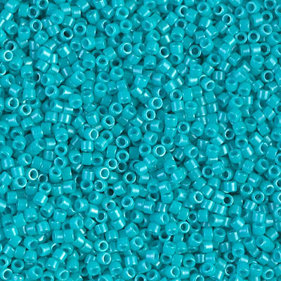 5 Grams of 11/0 Miyuki DELICA Beads - Dyed Opaque Turquoise Green