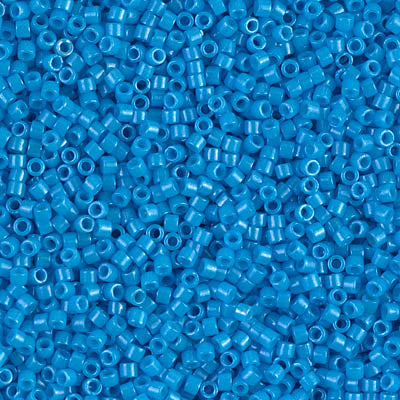 5 Grams of 11/0 Miyuki DELICA Beads - Dyed Opaque Dark Turquoise Blue
