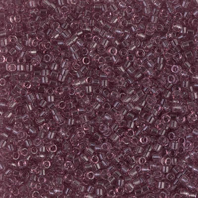 5 Grams of 11/0 Miyuki DELICA Beads - Transparent Smoky Amethyst