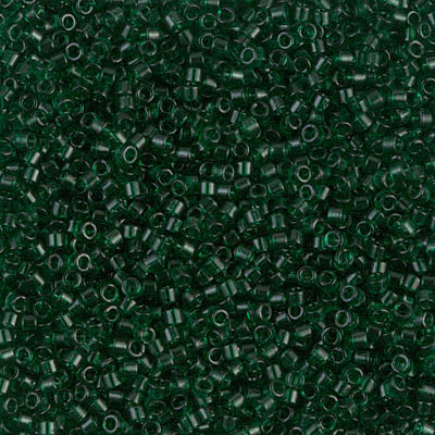 5 Grams of 11/0 Miyuki DELICA Beads - Transparent Dark Emerald