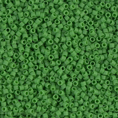 5 Grams of 11/0 Miyuki DELICA Beads - Matte Opaque Green