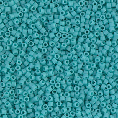 5 Grams of 11/0 Miyuki DELICA Beads - Matte Opaque Turquoise Green