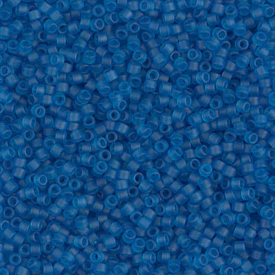 5 Grams of 11/0 Miyuki DELICA Beads - Matte Transparent Capri Blue