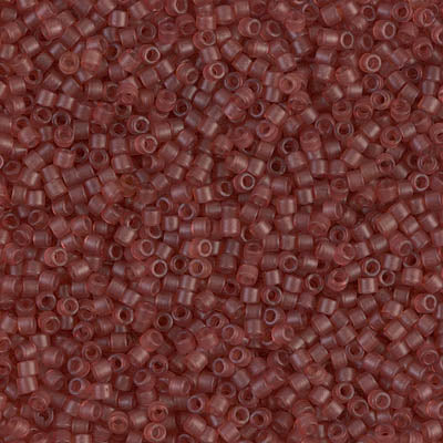 5 Grams of 11/0 Miyuki DELICA Beads - Dyed Semi-Frosted Transparent Berry