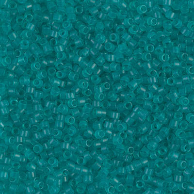 5 Grams of 11/0 Miyuki DELICA Beads - Dyed Semi-Frosted Transparent Teal