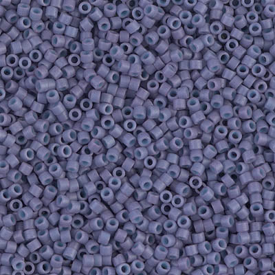 5 Grams of 11/0 Miyuki DELICA Beads - Dyed Semi-Frosted Opaque Lavender