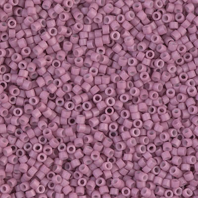 5 Grams of 11/0 Miyuki DELICA Beads - Dyed Semi-Frosted Opaque Antique Rose