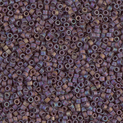 5 Grams of 11/0 Miyuki DELICA Beads - Matte Opaque Dark Grey AB