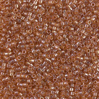 5 Grams of 11/0 Miyuki DELICA Beads - Transparent Marigold Luster