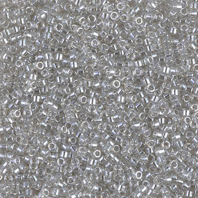 5 Grams of 11/0 Miyuki DELICA Beads - Transparent Grey Mist Luster