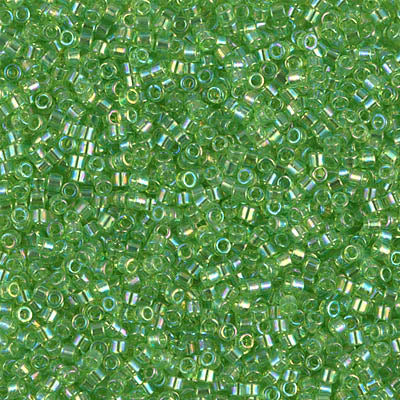 5 Grams of 11/0 Miyuki DELICA Beads - Transparent Lime AB