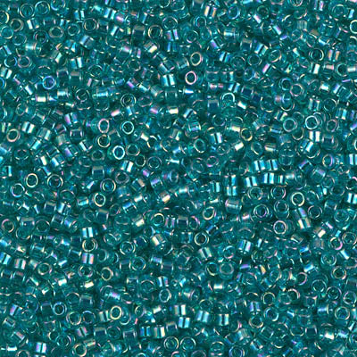 5 Grams of 11/0 Miyuki DELICA Beads - Transparent Caribbean Teal AB