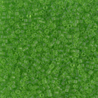 5 Grams of 11/0 Miyuki DELICA Beads - Matte Transparent Lime