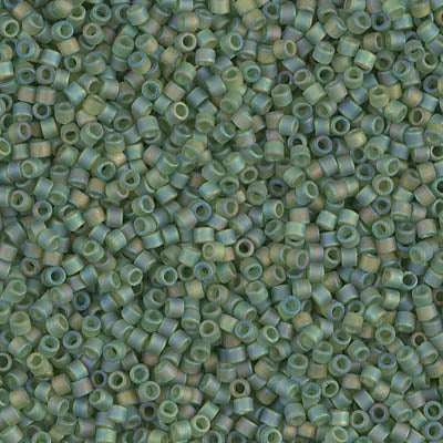 5 Grams of 11/0 Miyuki DELICA Beads - Matte Transparent Olive AB
