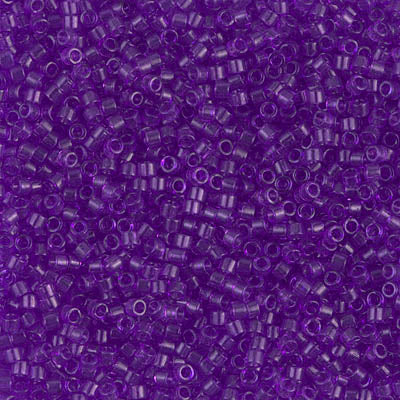 5 Grams of 11/0 Miyuki DELICA Beads - Dyed Transparent Red Violet