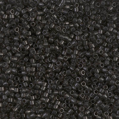 5 Grams of 11/0 Miyuki DELICA Beads - Dyed Transparent Charcoal