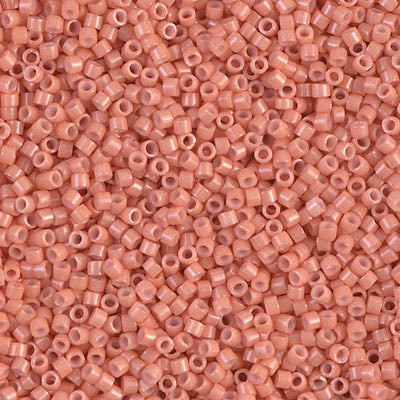 5 Grams of 11/0 Miyuki DELICA Beads - Dyed Opaque Salmon