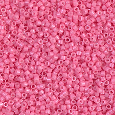 5 Grams of 11/0 Miyuki DELICA Beads - Dyed Opaque Carnation Pink