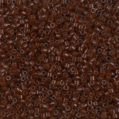 5 Grams of 11/0 Miyuki DELICA Beads - Dark Topaz Lined Rootbeer