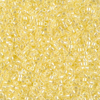 5 Grams of 11/0 Miyuki DELICA Beads - Transparent Pale Yellow Luster