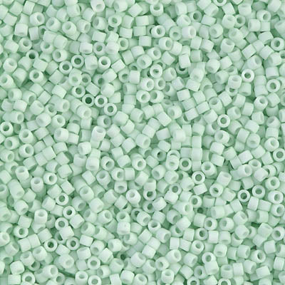 5 Grams of 11/0 Miyuki DELICA Beads - Matte Opaque Light Mint