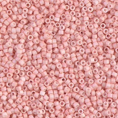 5 grams of 11/0 Miyuki DELICA Beads - Matte Opaque Light Salmon AB