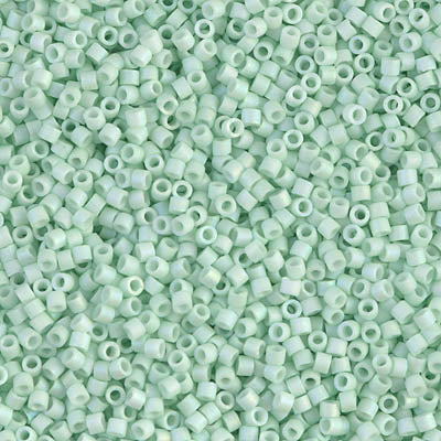 5 Grams of 11/0 Miyuki DELICA Beads - Matte Opaque Light Mint AB