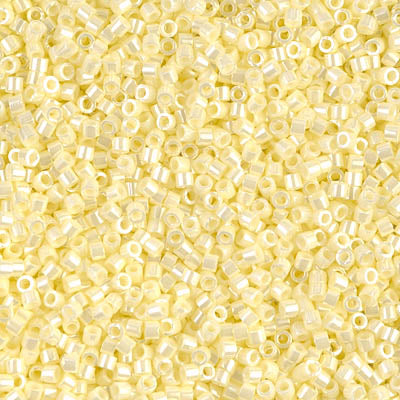 5 Grams of 11/0 Miyuki DELICA Beads - Opaque Pale Yellow Ceylon