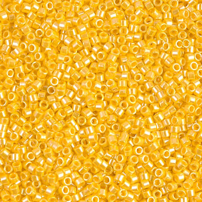 5 Grams of 11/0 Miyuki DELICA Beads - Opaque Canary Luster