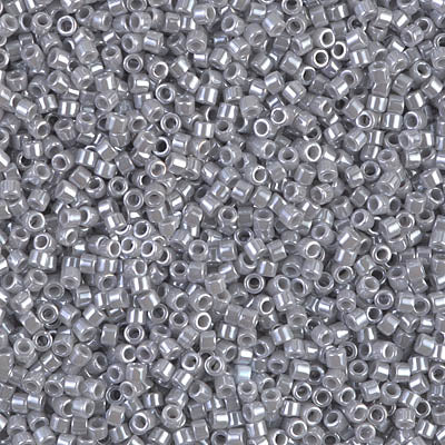 5 Grams of 11/0 Miyuki DELICA Beads - Opaque Ghost Grey Luster