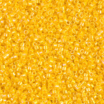 5 Grams of 11/0 Miyuki DELICA Beads - Opaque Canary AB