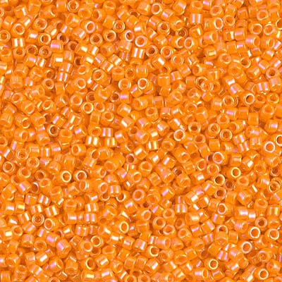 5 Grams of 11/0 Miyuki DELICA Beads - Opaque Mandarin AB