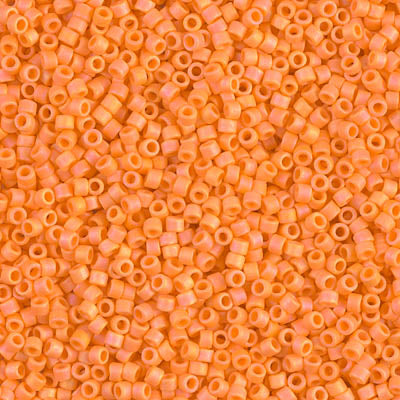 5 Grams of 11/0 Miyuki DELICA Beads - Matte Opaque Mandarin AB