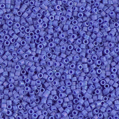 5 Grams of 11/0 Miyuki DELICA Beads - Matte Opaque Cyan Blue AB