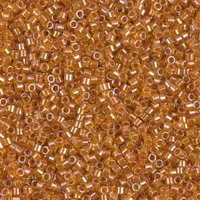 5 Grams of 11/0 Miyuki DELICA Beads - Copper Pearl Lined Marigold