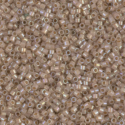 5 Grams of 11/0 Miyuki DELICA Beads - Beige Lined Opal AB