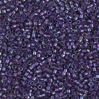 5 Grams of 11/0 Miyuki DELICA Beads - Sparkling Purple Lined Amethyst AB