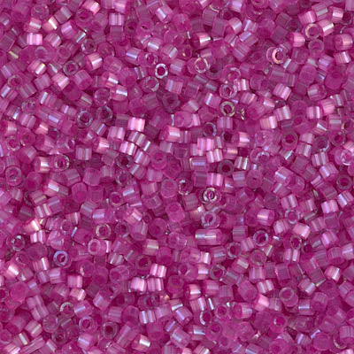5 Grams of 11/0 Miyuki DELICA Beads - Dyed Fuschia Silk Satin