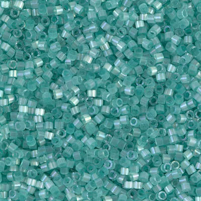 5 Grams of 11/0 Miyuki DELICA Beads - Dyed Light Aqua Green Silk Satin